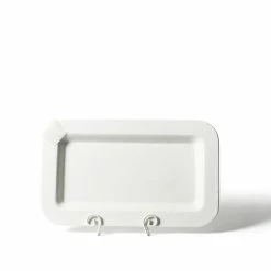 Coton Colors White Small Dot Mini Entertaining Rectangle Platter