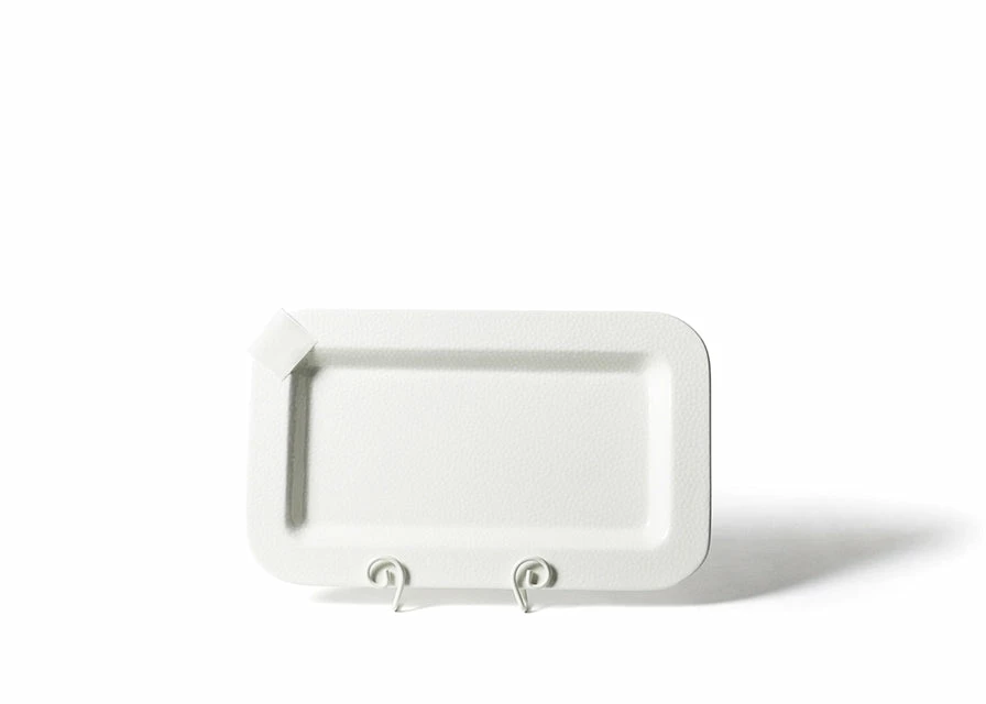 Coton Colors White Small Dot Mini Entertaining Rectangle Platter