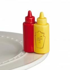 Nora Fleming Mini Ketchup & Mustard Bottles A230 Nora Fleming Tabletop