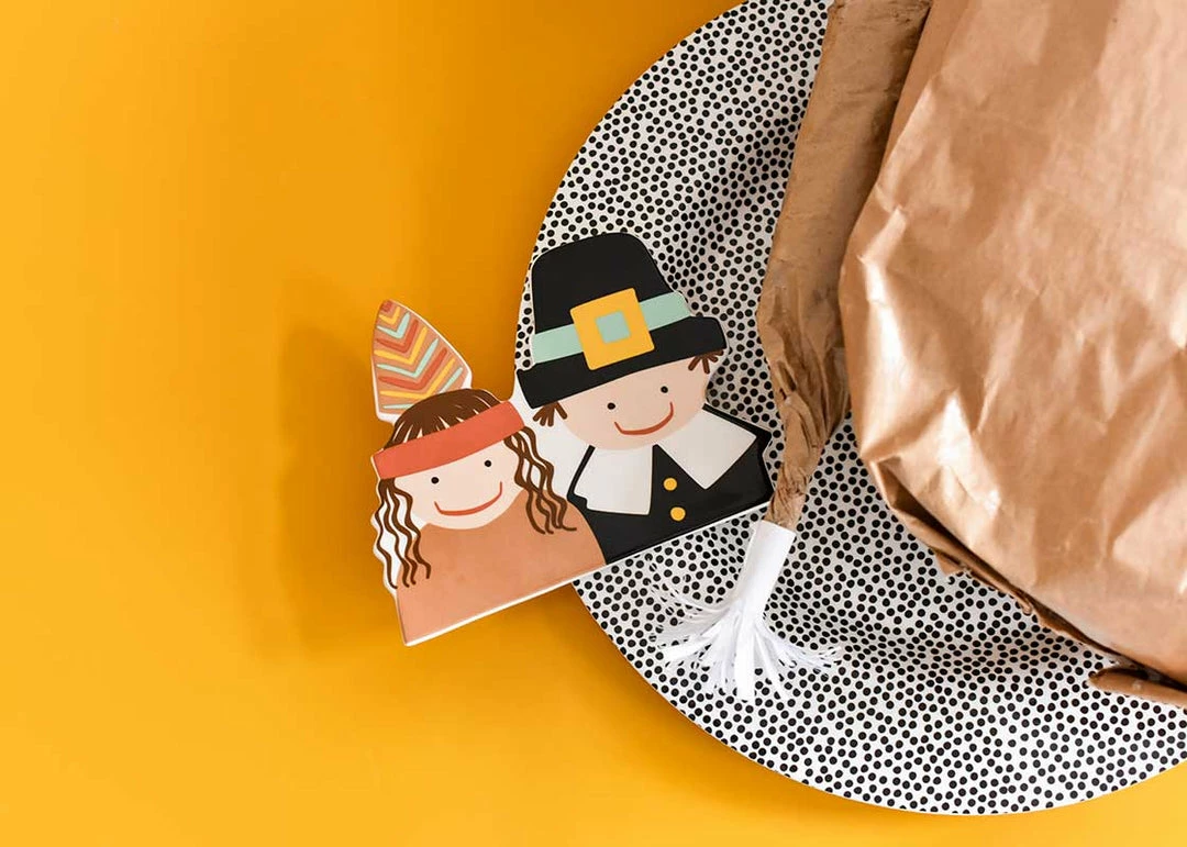 Coton Colors Happy Everything By Coton Colors First Thanksgiving Pilgrim & Indian Big Attachment