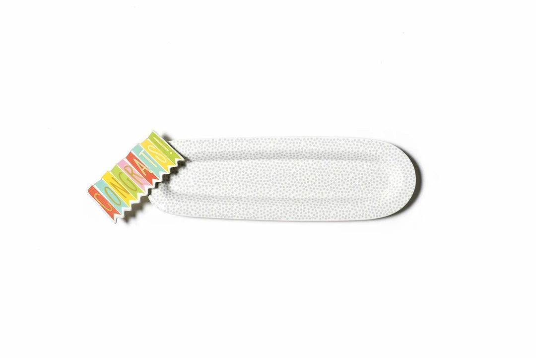 Coton Colors Happy Everything By Coton Colors Stone Small Dot Mini Skinny Oval Entertaining Tray