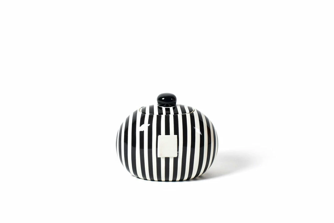 Coton Colors Black Stripe Mini Cookie Jar Happy Everything By Coton Colors