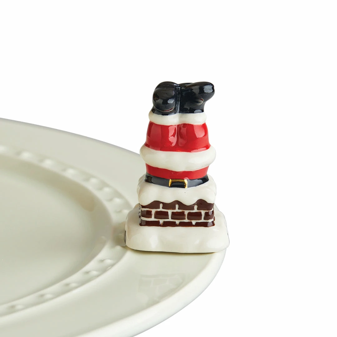 Nora Fleming Mini Santa Legs In Chimney A256